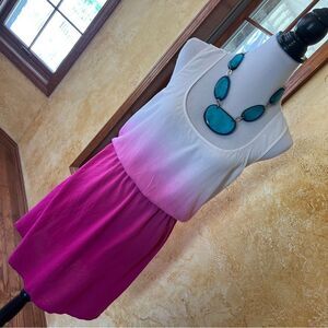 Kenneth Cole Pink White Ombre tank Sundress - Super cute! Women's Large